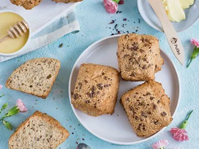 Produkt BEZGLUTENOWA Bulka z Ziarnami 200 g (3 szt.) Obraz